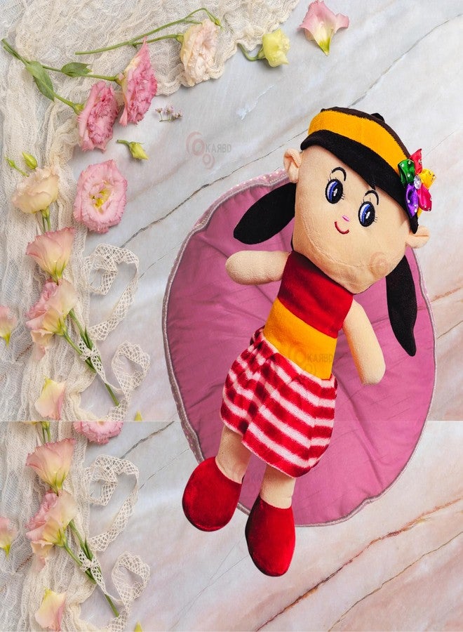 KARBD Rag Doll Super Soft Fabric Textile Cloth Cute Stuffed Girl Doll Washable Huggable Cuddly Plush Toy for Toddlers Babies Kids Girls Children - Image 4